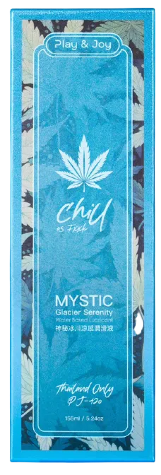 Envase de MYSTIC Glacier Lubricant, lubricante íntimo de efecto frío con diseño moderno, pensado para una dosificación cómoda y segura.