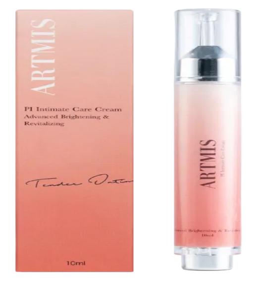 Intimate Care Cream con su elegante envase y caja, perfecto para cuidado íntimo diario y protección de la piel sensible.