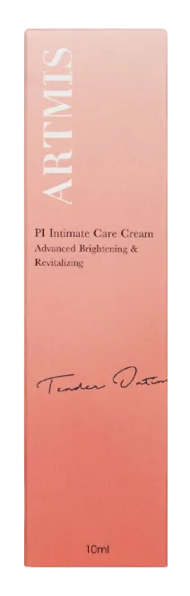 Caja de Intimate Care Cream, con diseño elegante y descriptivo, contiene crema para cuidado íntimo seguro y delicado.