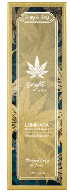 Envase de LUMINARIA Brightening Lub, lubricante íntimo con efecto iluminador y diseño elegante para una aplicación cómoda y precisa.