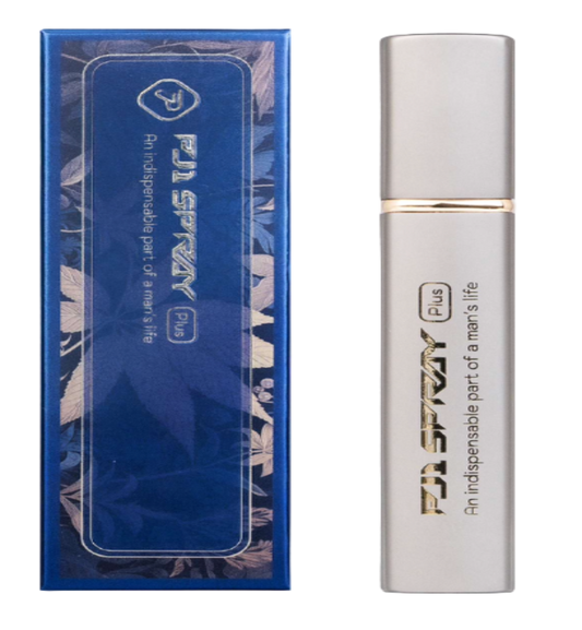 PJ1 Plus Delay Spray de 15 ml junto a su caja, spray retardante compatible con preservativos para prolongar el encuentro íntimo.